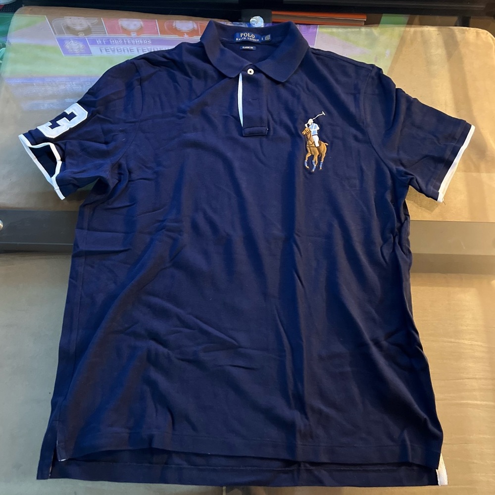 Ralph Lauren Navy Polo Size L